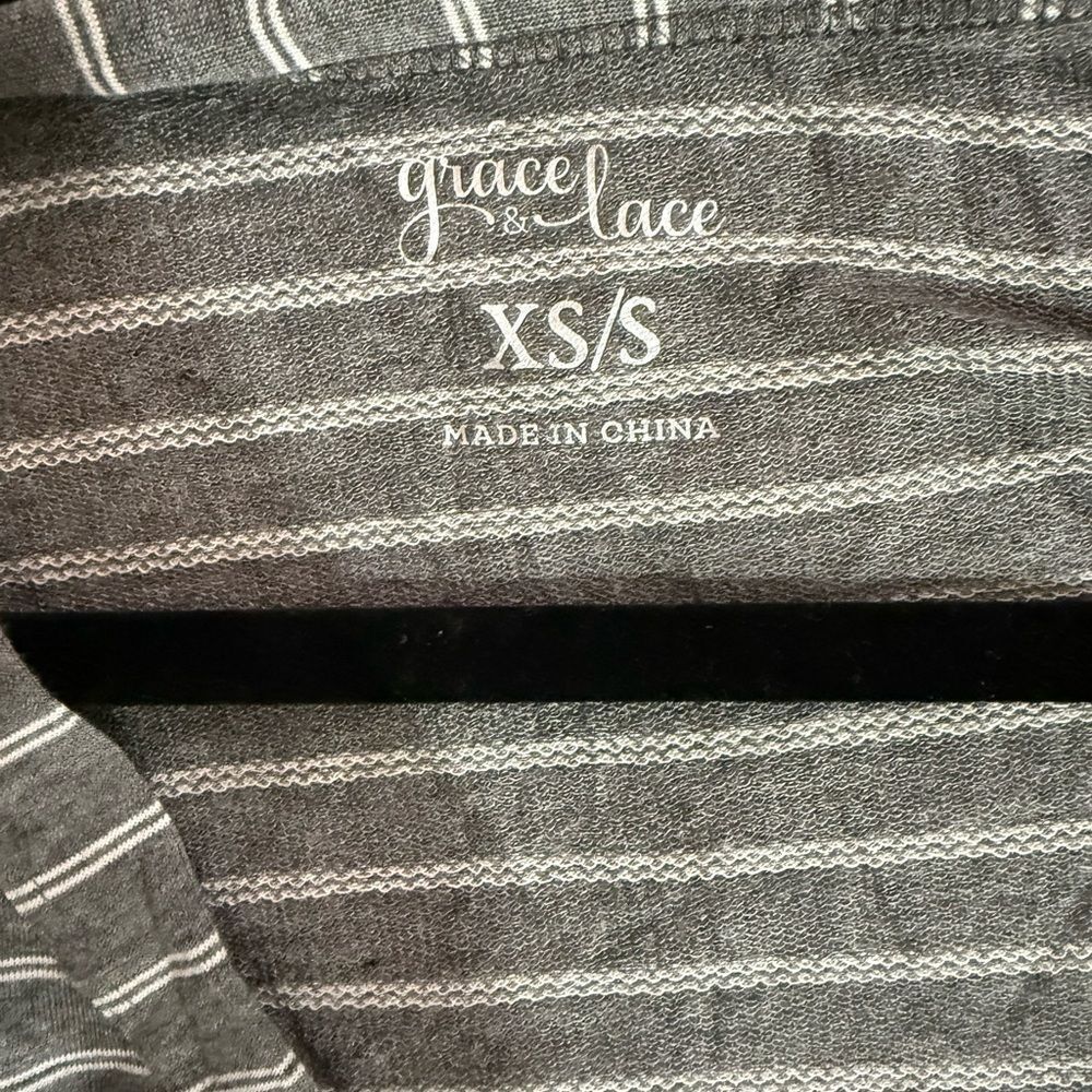 Grace & lace grey Striped Wrap blazer - Picture 3 of 6
